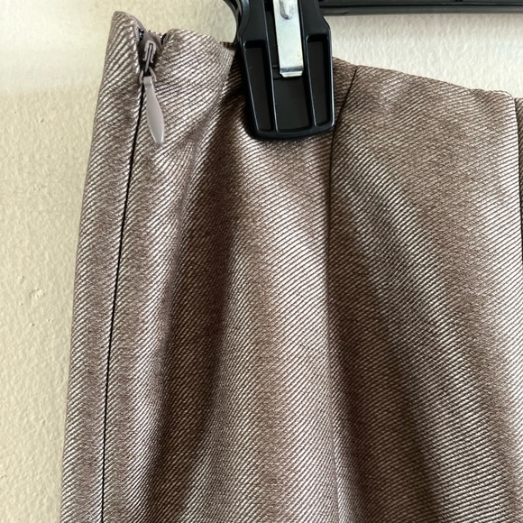 Calvin Klein paneled flared gray gold skirt - Picture 4 of 7